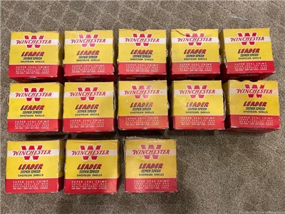 WINCHESTER LEADER Super Speed - 12 FULL boxes, one partial.  3 inch Magnum