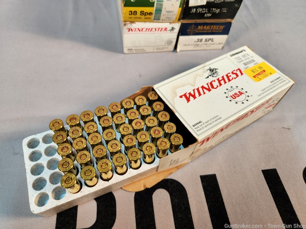 MIXED LOT OF 38SPL AMMO 160RDS USED! PENNY AUCTION!-img-0
