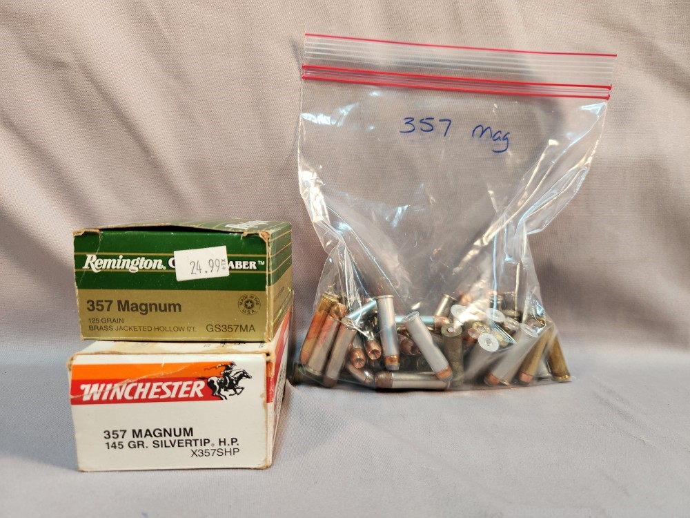 MIXED LOT OF 357 MAG 100RDS USED! PENNY AUCTION!-img-0