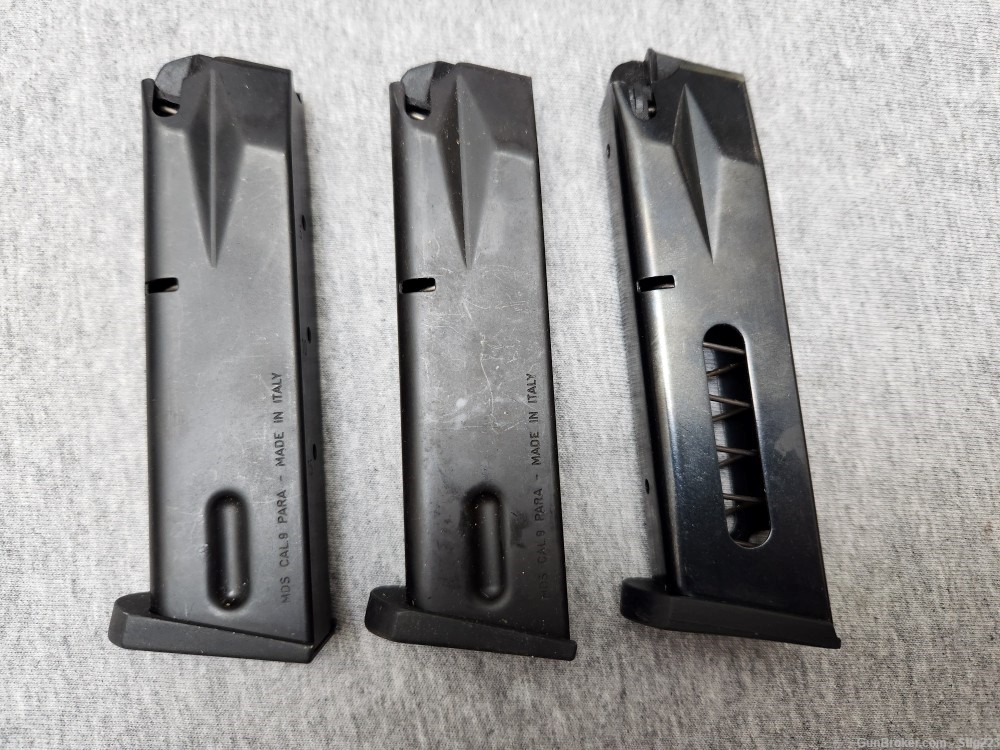 Beretta 92 Magazine X3 15rd 9mm Aftermarket M9 Mags-img-0