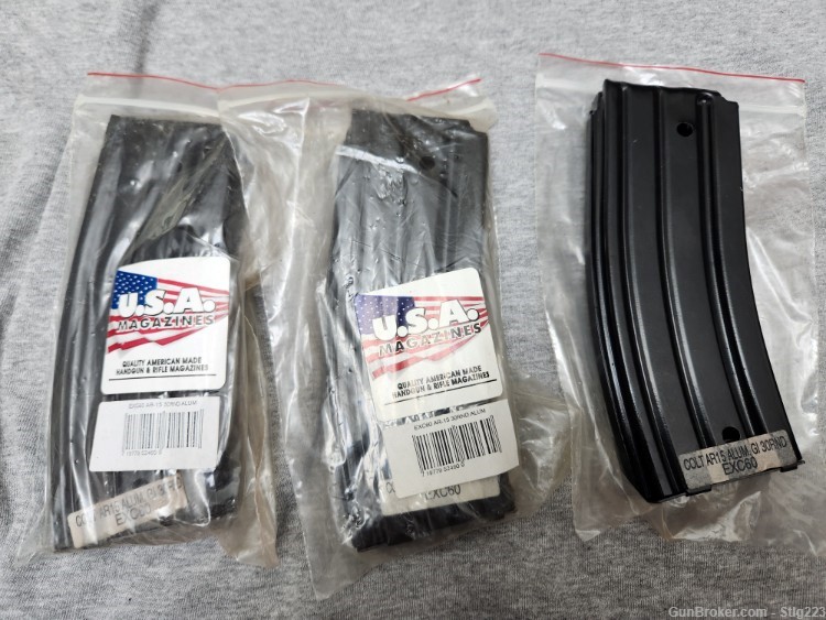 AR-15 Rifle Magazines x 3 USA .223 5.56 Mags AR15-img-0