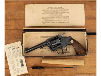 COLT OFFICIAL POLICE .38SPL – 1943, 5”, BOXED, ACCS