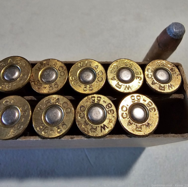 Vintage Box of .38-55 Winchester Rounds-img-5