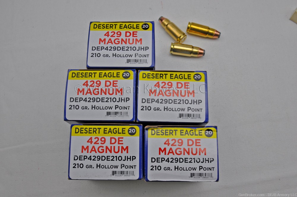 Magnum Research .429DE Magnum, 100 rds.,  210 gr JHP,  No CC Fee-img-0