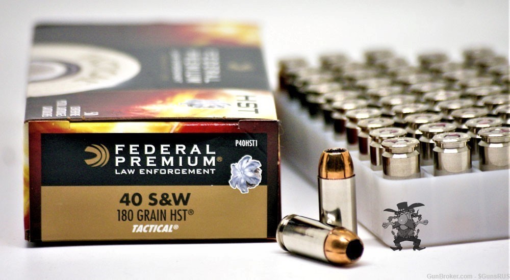 Federal HST 40 s&w 180 Grain JHP LE HST Tactical 40 cal 50 Rounds-img-0