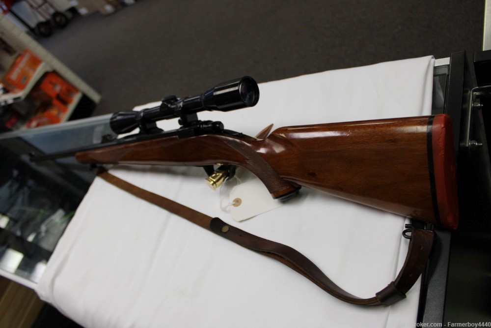 RARE RUGER M77 25-06 WITH 6X BURRIS SCOPE IRON SIGHTS -img-5