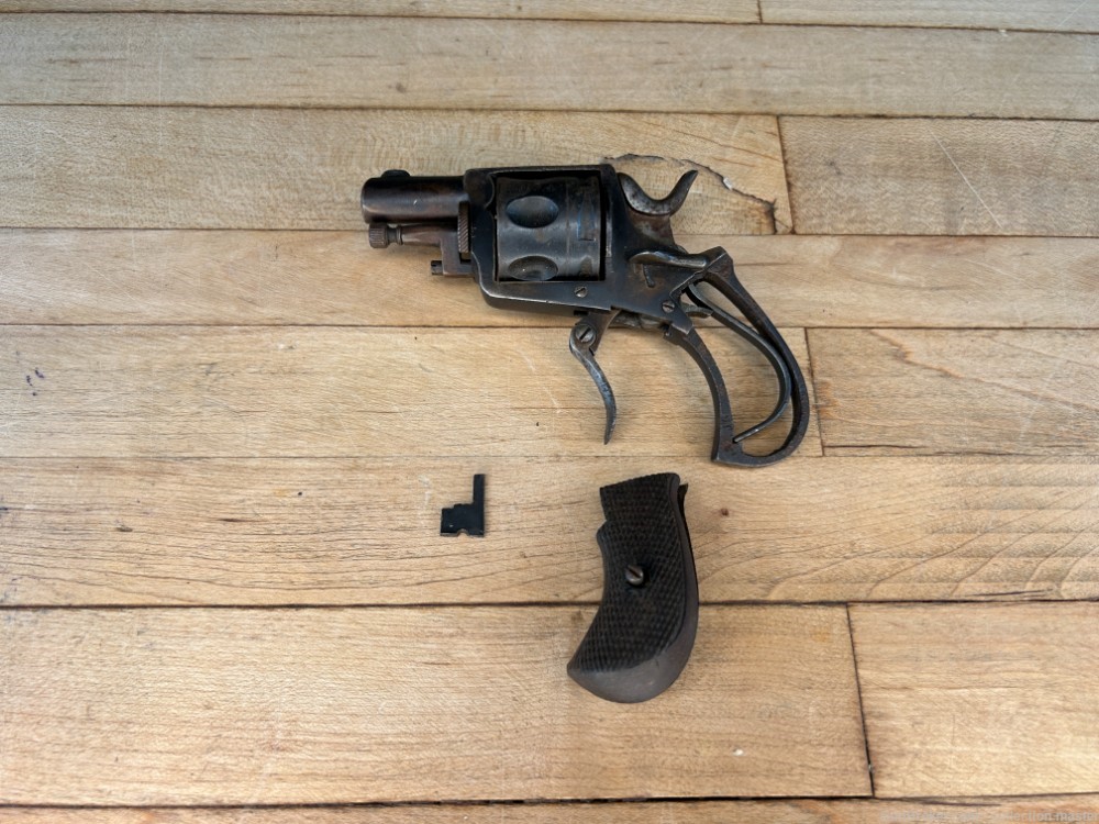 Belgian Pocket Revolver .30 Cal Folding Trigger Velo Dog Gunsmith Special -img-0