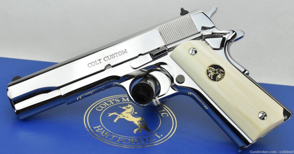 RARE Colt Custom Govt 1911 .38 Super w/ Genuine Ivory Grips - BRAND NEW  -img-2