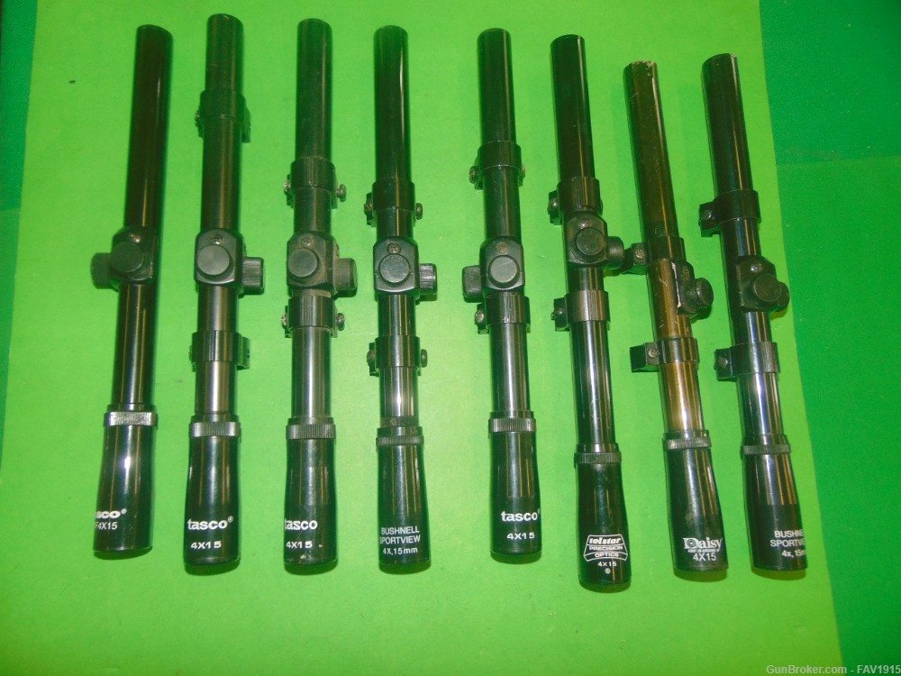 Gunsmith's lot of 8 assorted 3/4" scopes-img-0
