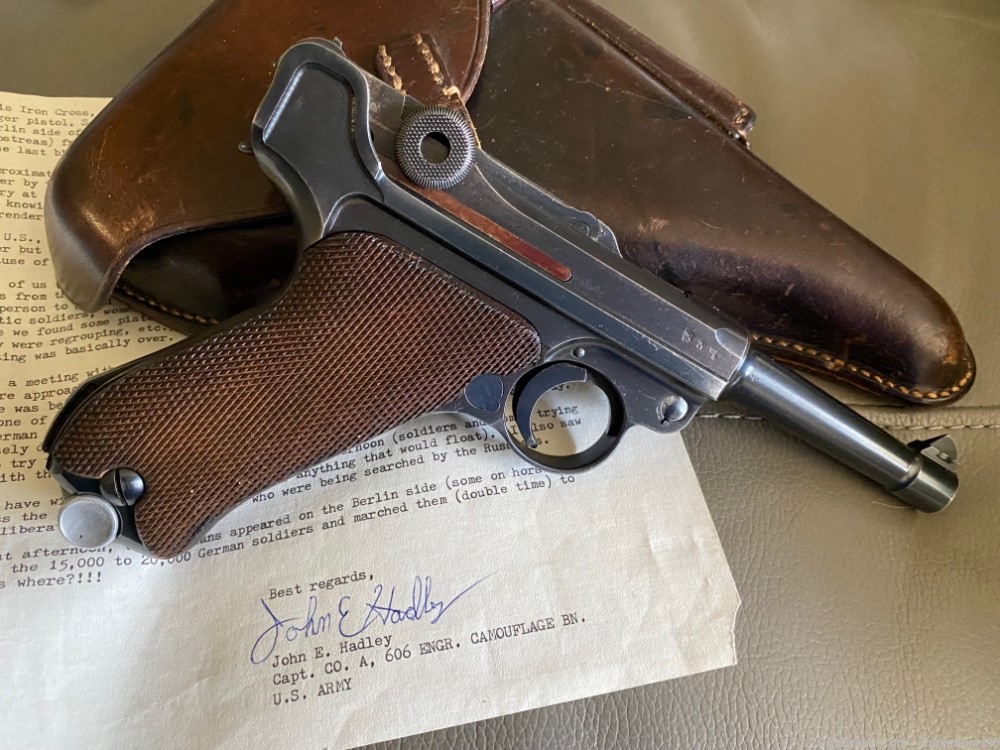 Mauser P08 Luger 1939 42 Code w/ Holster & Capture Papers-img-4