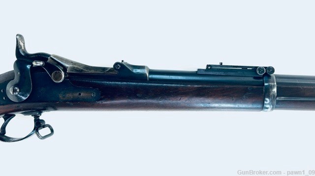U.S. Springfield 1878 Trapdoor Rifle 45-70 Govt Wood Blued Bayonet.-img-6