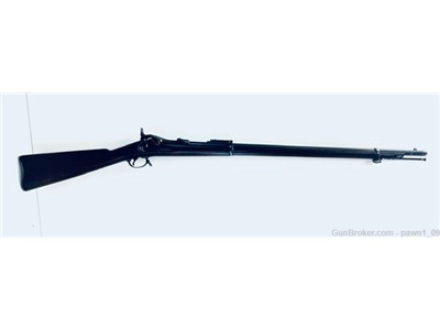 U.S. Springfield 1878 Trapdoor Rifle 45-70 Govt Wood Blued Bayonet.