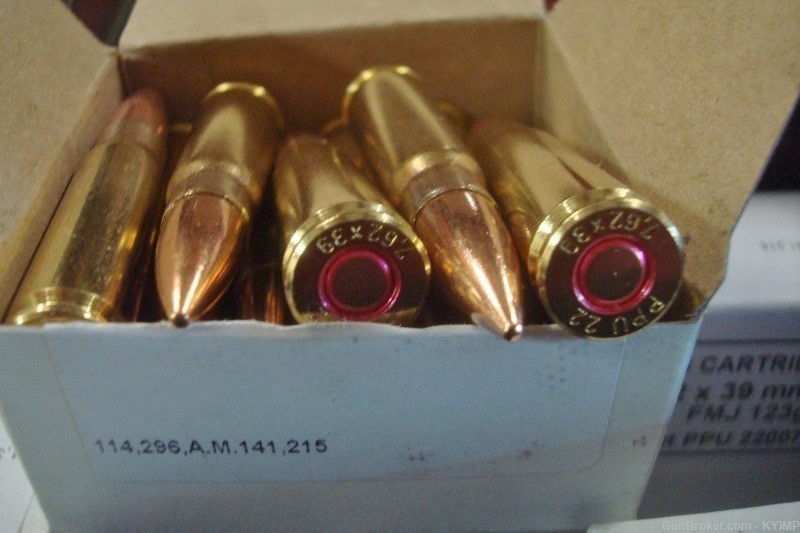 540 AMMO INC 762x39 FMJ 123 gr Factory NEW BRASS ammo 762x39123FMJB180-img-1