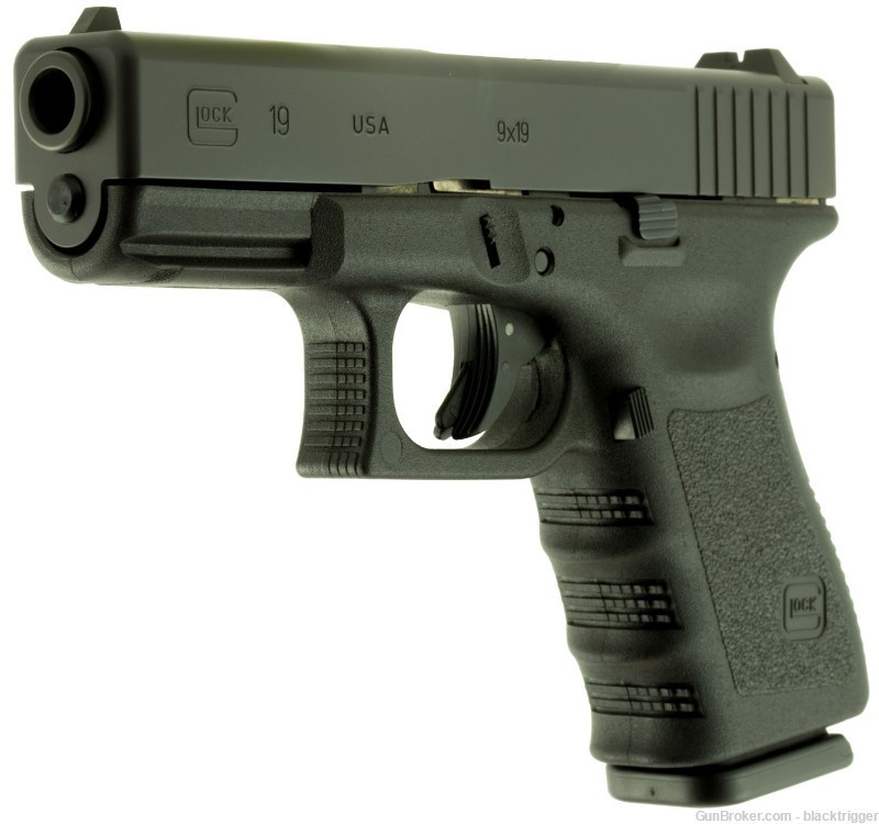 Glock UI1950201 G19 Gen3 9mm 10+1 4.02" Black Polymer Finger Grooved Grip -img-3