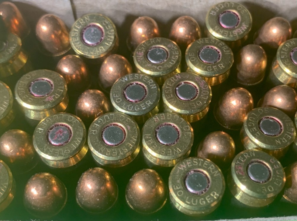 Winchester Western 30 Luger 7.65mm 93 gr FMC 2 boxes 99rounds-img-3