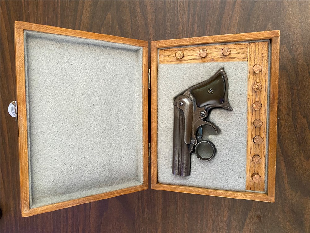 Remington 32 Rimfire Ring Trigger 4 Shot Pepperbox With Display Case-img-1