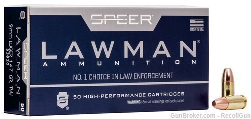 250 Speer 53620 Lawman 9mm 147 gr TMJ-img-0