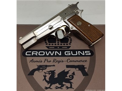 Browning Hi-Power in 9mm, Nickel, Born in 1980, RARE & EXCELLENT