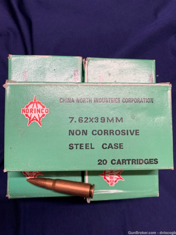 Norinco 7.62x39 Steel Case non corrosive - 180 rounds-img-1