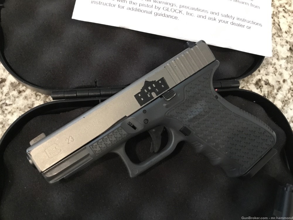 Glock 23 texas edition come and take it cerakote engraved .40 s&w extra mag-img-2