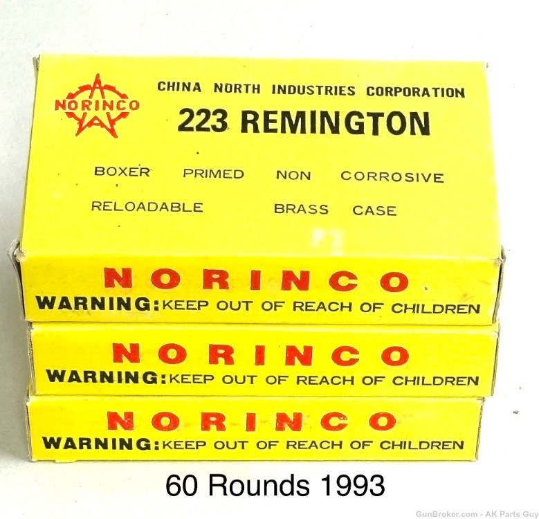 Norinco China North Chinese .223 Remington 60 Rounds Collector Ammunition -img-0