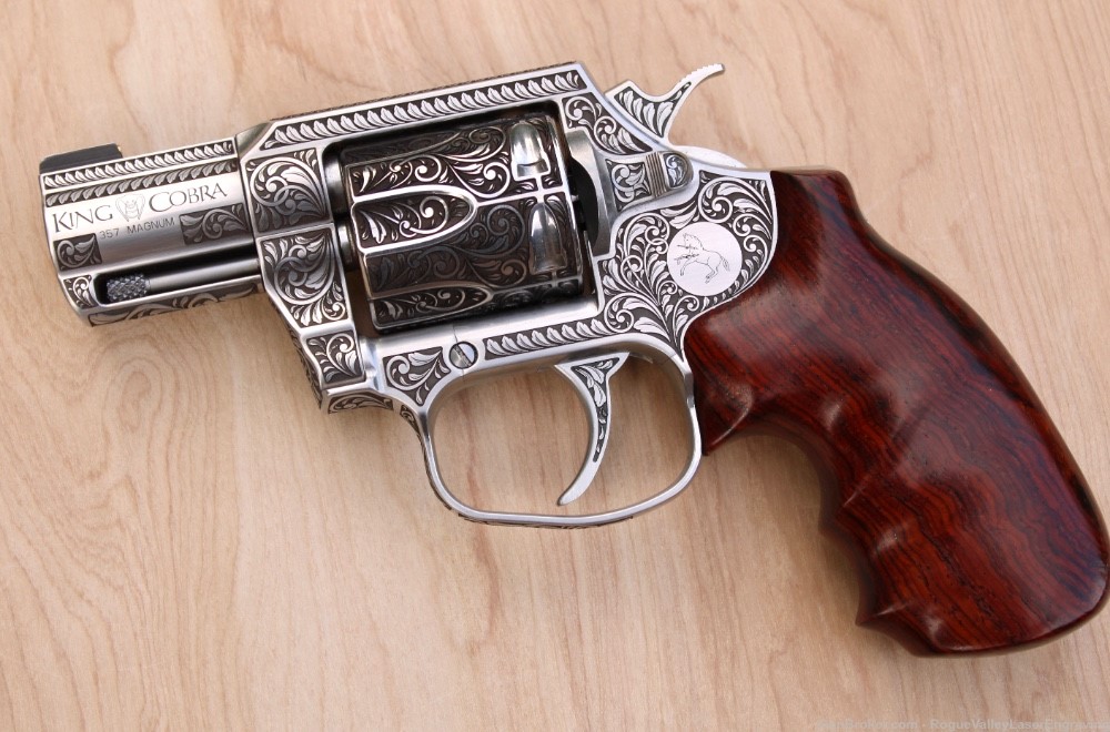 Engraved Colt King Cobra Revolver NEW 357 **AMAZING**-img-0