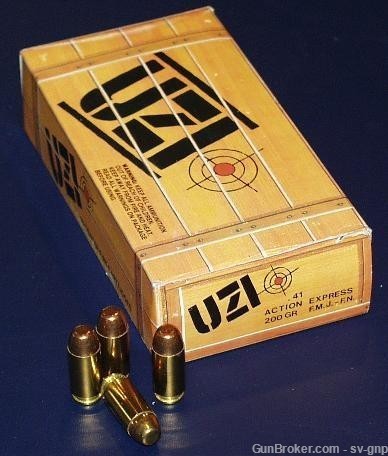 VERY Scarce 41 ACTION EXPRESS 50 rds UZI .41 AE Ammo 200gr FMJ-img-0