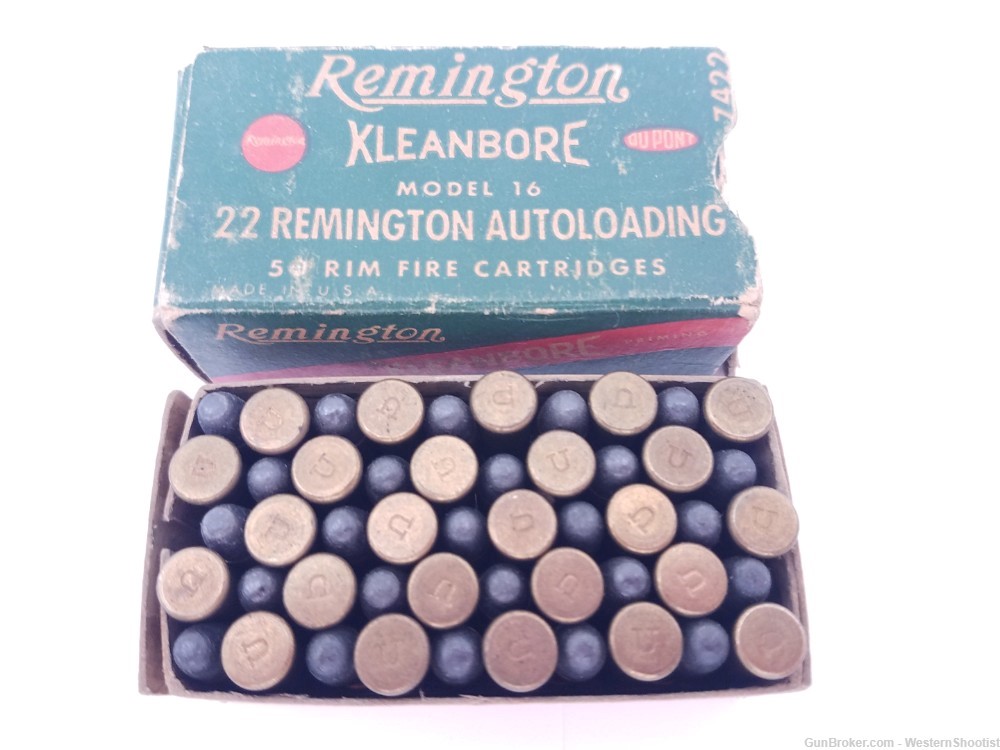 Full box 50 rounds .22 Rem Auto Remington Autoloading rare ammo - Model 16-img-0