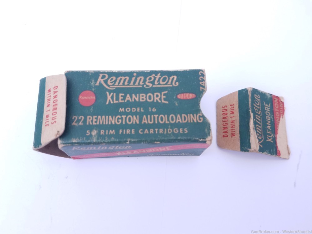 Full box 50 rounds .22 Rem Auto Remington Autoloading rare ammo - Model 16-img-4
