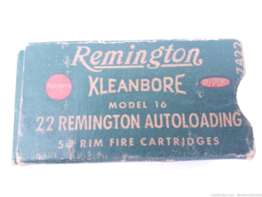 Full box 50 rounds .22 Rem Auto Remington Autoloading rare ammo - Model 16-img-3