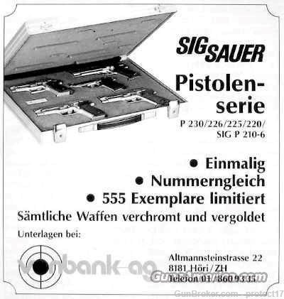 Sig Arms VONBANK set: P230, P210-6, P220, P226, P225 Matching SN Mastershop-img-6