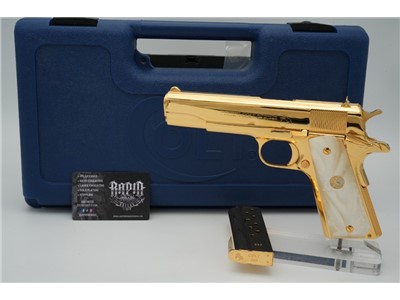 1911 COLT .38 SUPER Government Model Fully Gold Plated