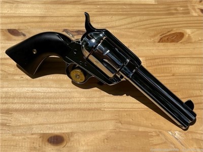 Custom Pietta Single Action Revolver .45 Colt Polished with Ebony Stocks