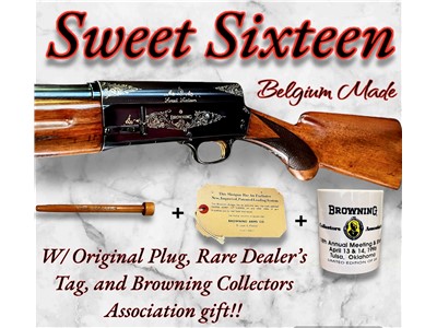 Rare Browning A5 Sweet Sixteen Auto 5 16 Gauge Factory Hand Engraved 
