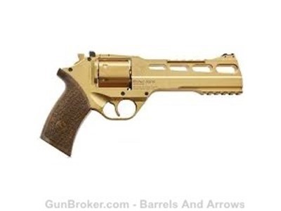 Chiappa CF340.259 Rhino Revolver 60 SAR, 357 Mag, 6" BBL, Gold, Walnut Grip