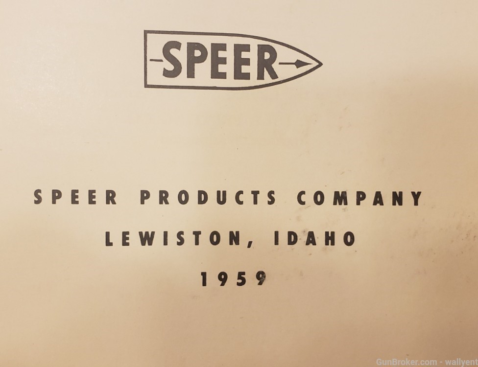SPEER Reloading Manual 1959 Commercial Rifle and Pistol Cartridges number 3-img-3