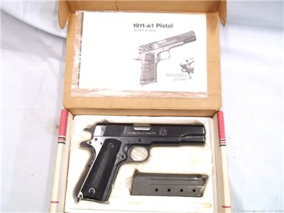 SPRINGFIELD ARMORY 1911A1, 9MM LUGER,9RD. IN FACTORY BOX, W/ MANUAL L.N. 