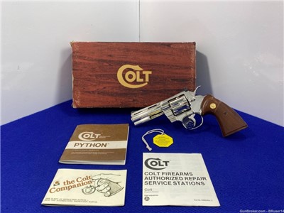 1980 Colt Python .357 Mag 4" *STUNNING & DESIRABLE NICKEL FINISH*
