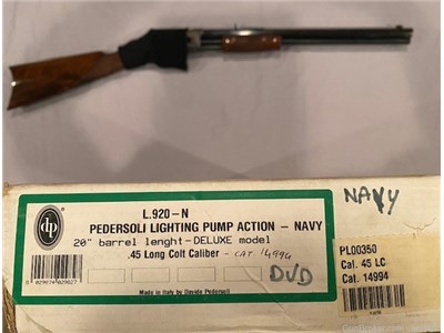 Beautiful Case Hardened David Pedersoli Pump Rifle 45 LC