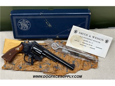 Smith & Wesson 14-3 K-38 Masterpiece w/Box, Papers, Tools- 1969-70- Exc.+ 