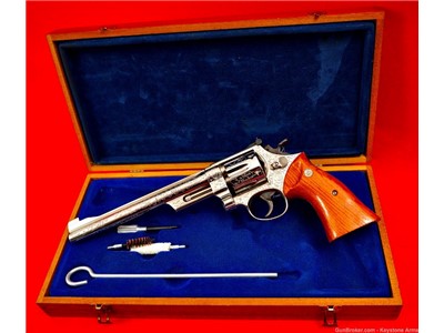 Spectacular Smith & Wesson 27-2 .357 Magnum Factory Engraved & Nickel NIB