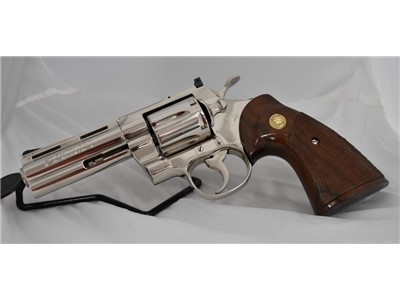 Colt Python .357 Magnum 4” Nickel Vintage 1975 Estate Sale
