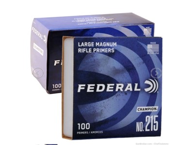 #215 federal Magnum Large Rifle primers No. 215 (1000 count) no cc fees