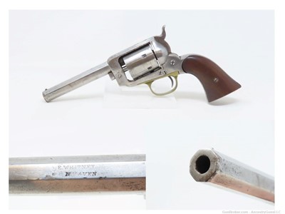 CIVIL WAR Antique ELI WHITNEY .38 RF Conversion NAVY Revolver J.E.B. STUART
