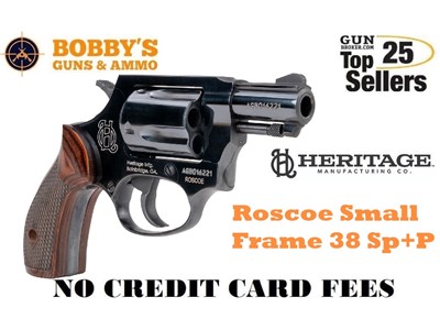 Heritage Mfg HR38B2W Roscoe Small Frame 38 Special +P 5rd 2"