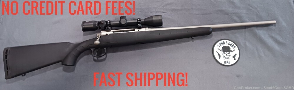 SAVAGE AXIS 270 WIN 22" STAINLESS BUSHNELL 3-9x40 BOLT ACTION PRE-OWNED-img-0