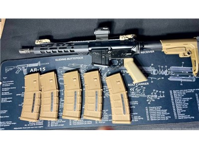 Used Palmetto AR Pistol with Romeo 5 Red Dot and 5 Gen 3 PMAGs BCM 