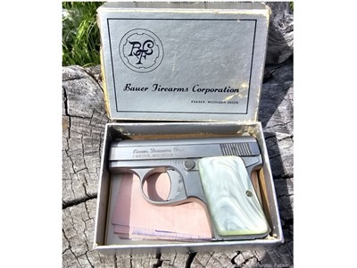 1978 Bauer Firearms Automatic .25 Cal Semi Auto Pistol MINT w Box Papers 25