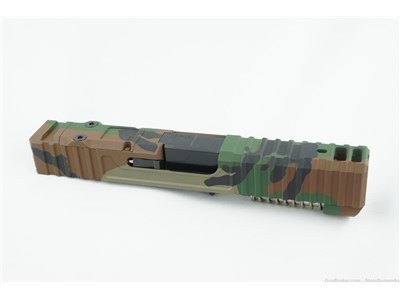 Glock 43x MOS optic Ready Ported Complete Slide Barrel m81 cerakote