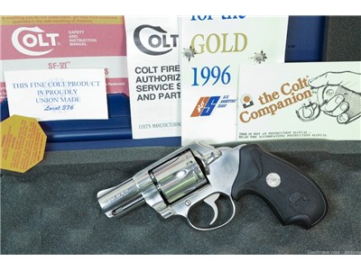 COLT SF-VI 2" Polished Stainless Factory Bobbed hammer serial matching box